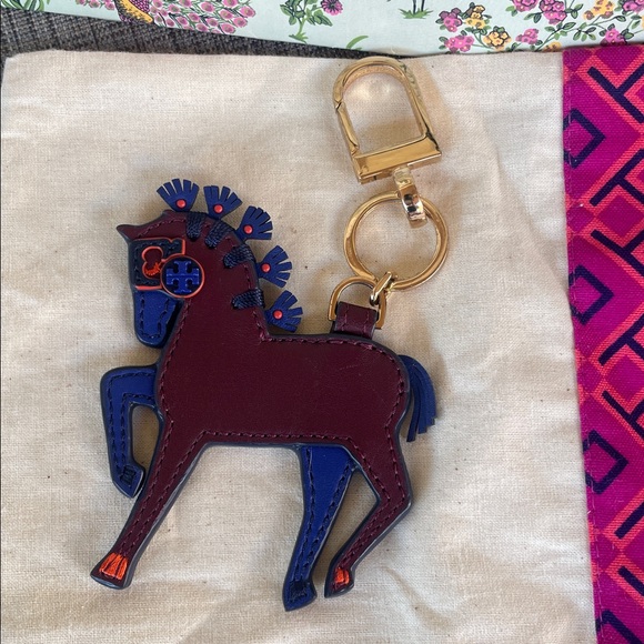 Tory Burch Purple and Gold Horse Keychain - Picture 2 of 3